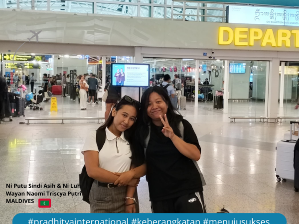 Ni Putu Sindi Asih dan Ni Luh Wayan Naomi Triscya Putri Berangkat Ke Maldives