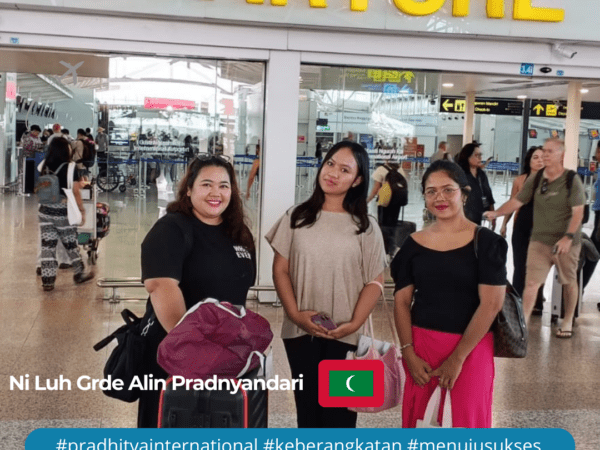 Ni Luh Gede Alin Pradnyadari Berangkat Ke- Maldives