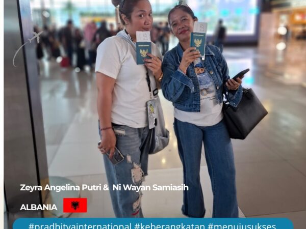 zeyra angelina puti dan ni wayan samiasih BERANGKAT KE ALBANIA